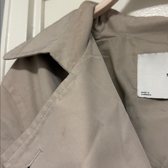 MNG by Mango Beige Belted Trench Coat 2XL - Picture 4 of 7